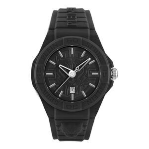 Plein Sport New Fearless Silicone Watch Black Mens